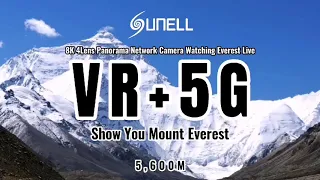 Panoramiczna kamera sieciowa Sunell 8K oglądająca Everest na żywo