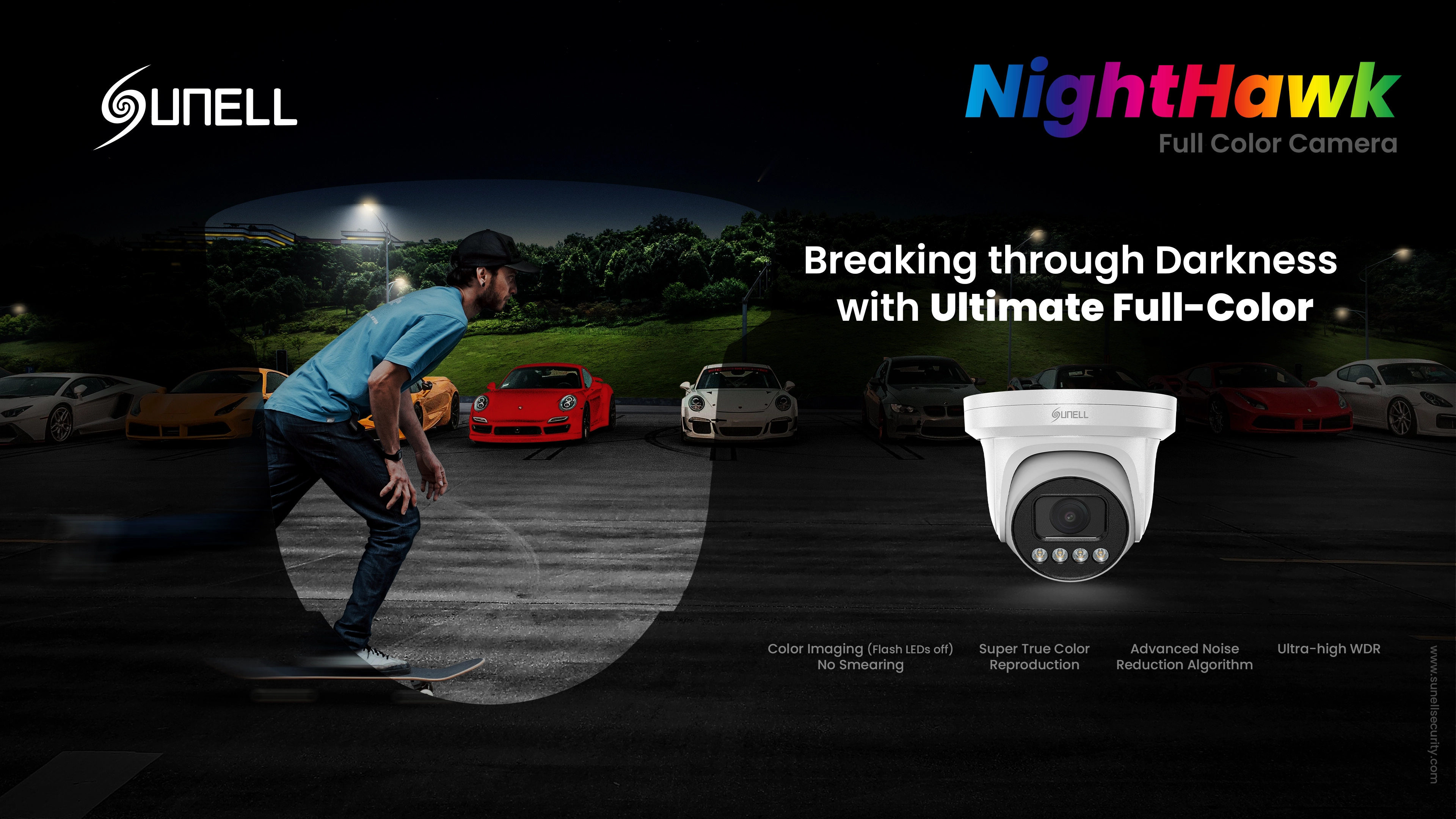 Night Hawk-Sunell Ultra-Low-Light Intelligent Full-Color Camera is Coming - 翻译中...